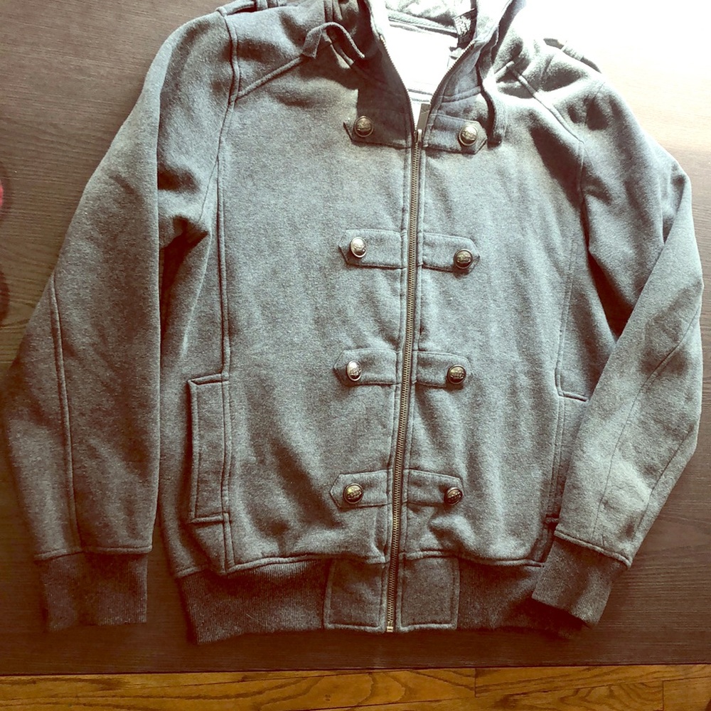 Men’s Gray Zip-up Hoodie M
